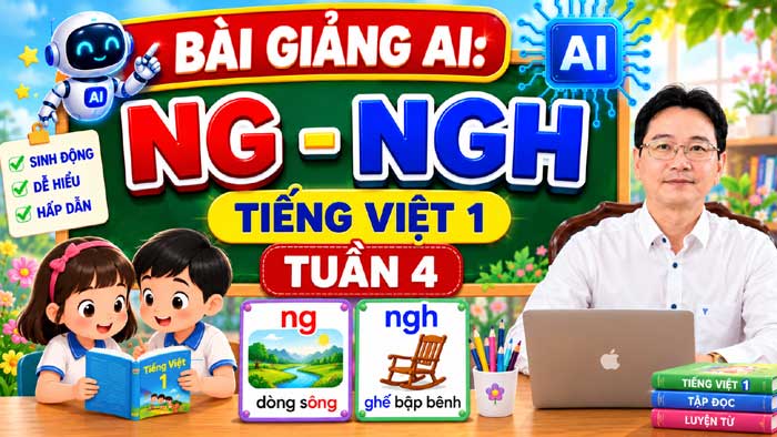 Ng Ngh - Tiếng Việt 1 tuần 4. Khơi nguồn sáng tạo từ trò chơi Những bông hoa đẹp.